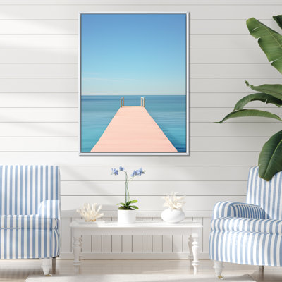 «Coastal Blue Pier Pers perspective I», reproduction sur toile