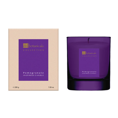 Pomegranate Scented Jar Candle with Glass Holder