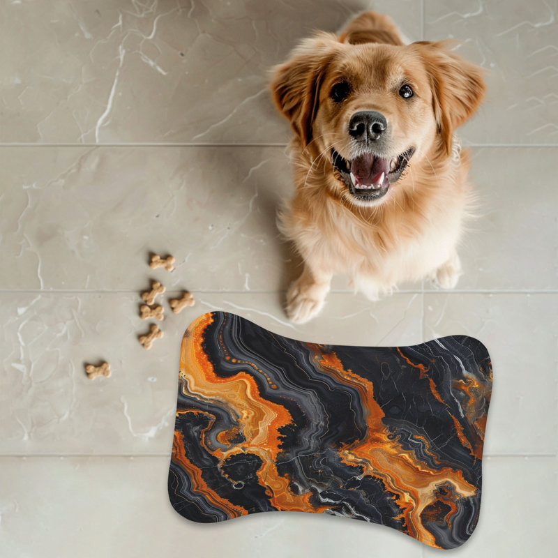 Tapis d'alimentation en os foncé 1 pièce