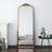 Rudney Arch Gold Full Length Mirror with Stand Baroque Decor 67''H