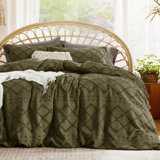 Bedsure  3 Pieces Embroidery Shabby Chic Home Bedding Duvet Cover