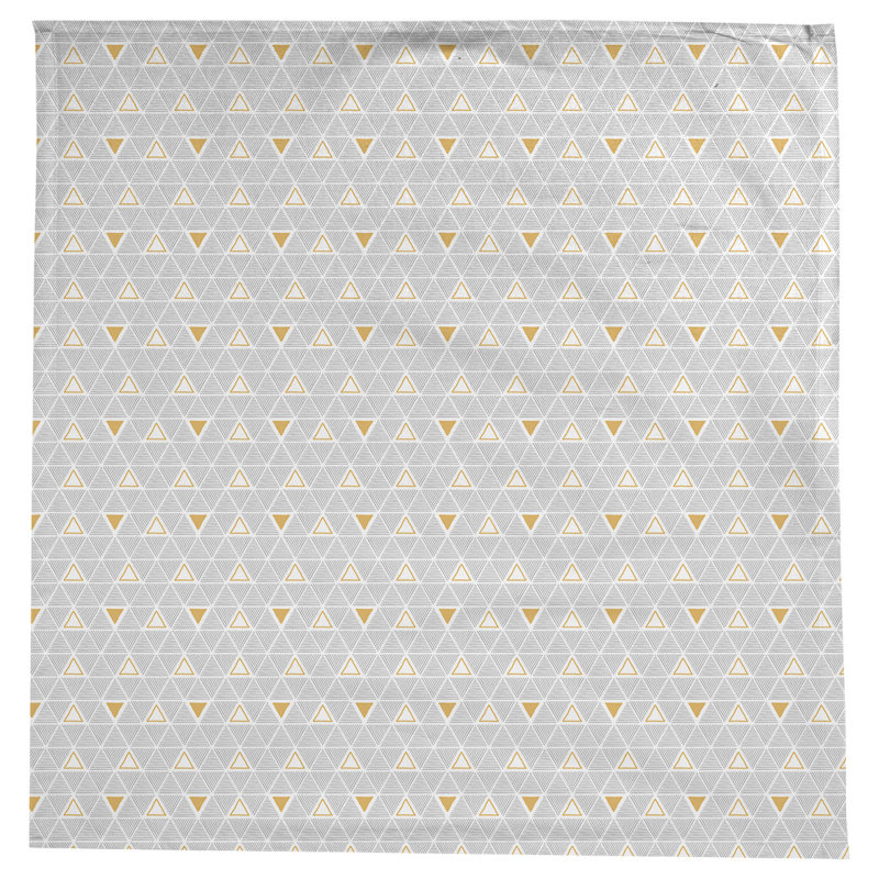 Nappe géométrique en coton - Triangles dessinés à la main, collection Jordao, lavable à la machine, Rose/rouge