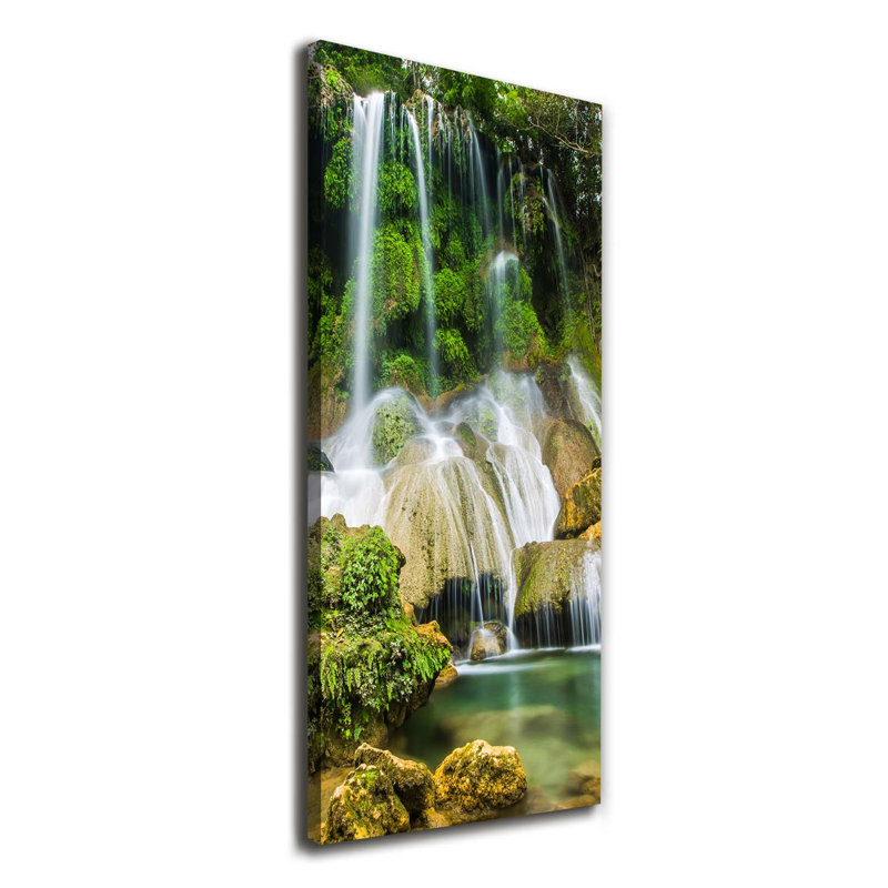 Waterfall In The Jungle - Wrapped Canvas Print