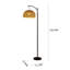 162.5cm Black Arched Floor Lamp