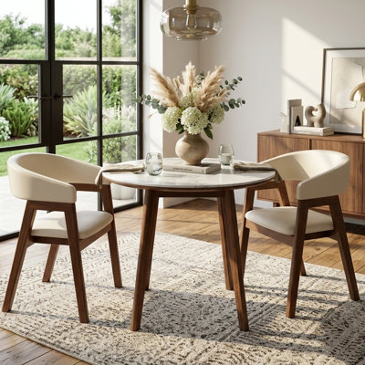 Ensemble de 2 chaises de salle à manger rembourrées Lumihome, entièrement assemblées pour la salle à manger de cuisine