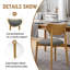 5-Piece Round Dining Table Set, MDF Tabletop & Solid Wood Dining Chairs with Boucle Upholstered Cushion, Mid-Century Wooden Dinner Table for Dining Room Kitchen-1474572300-1474572301