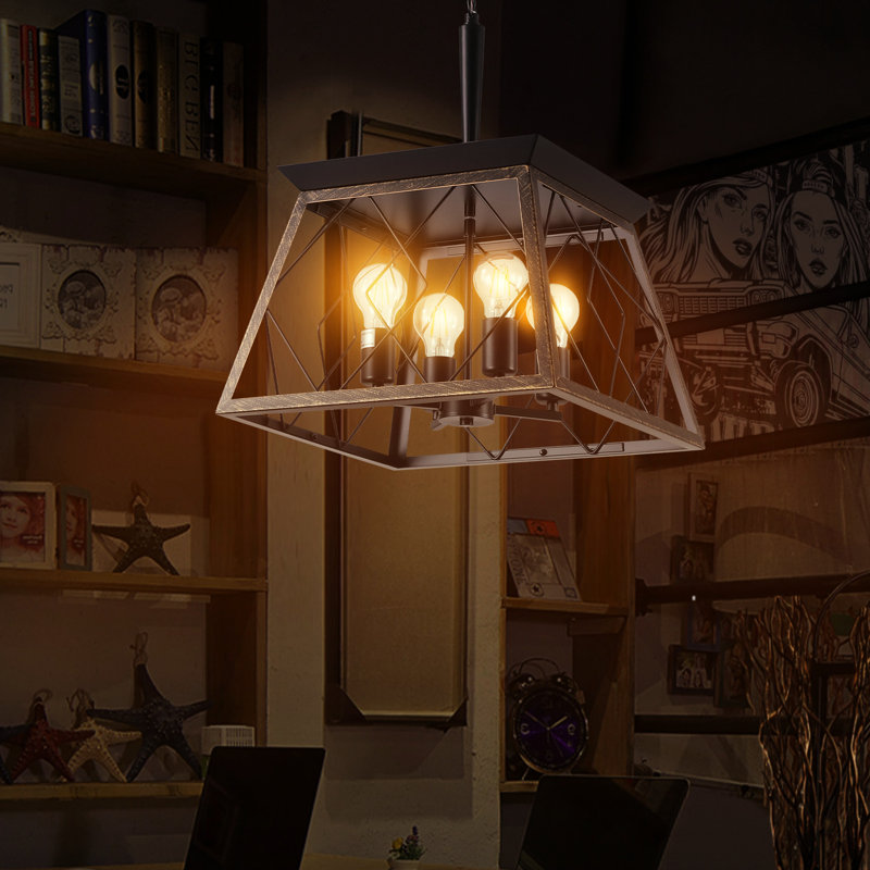4- Noir doré rétro - Luminaire antique pour le salon, la cuisine et la salle à manger