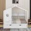 Lit simple en bois avec lit gigogne-336668423-336668425