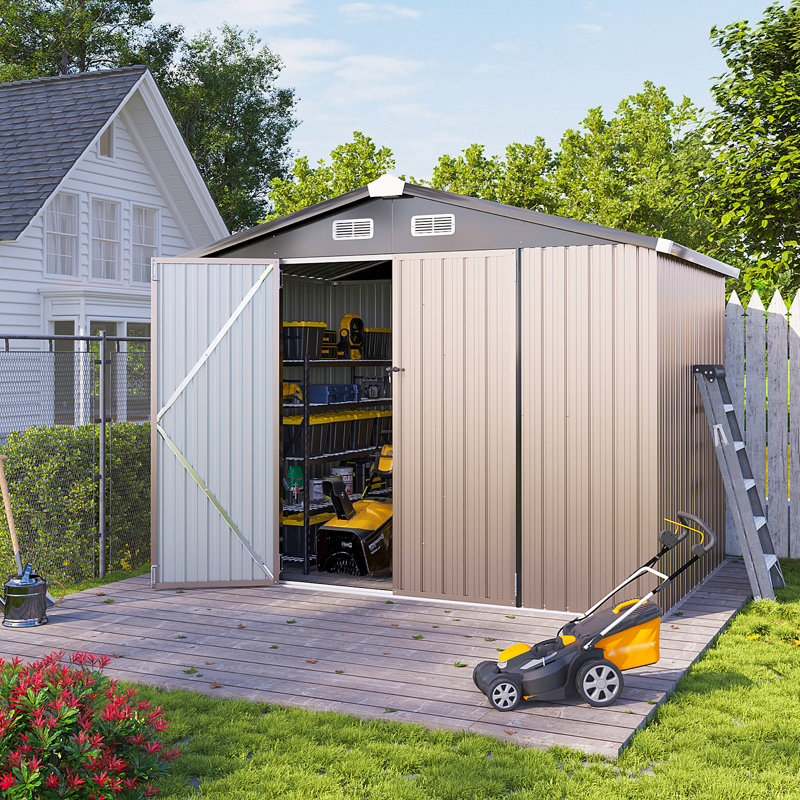 8 ft. W x 6 ft. D Metal Storage Shed