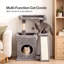 Skylos Cat Tree Tower Large Perch Condo Sisal Scratcher Indoor Felines Grey