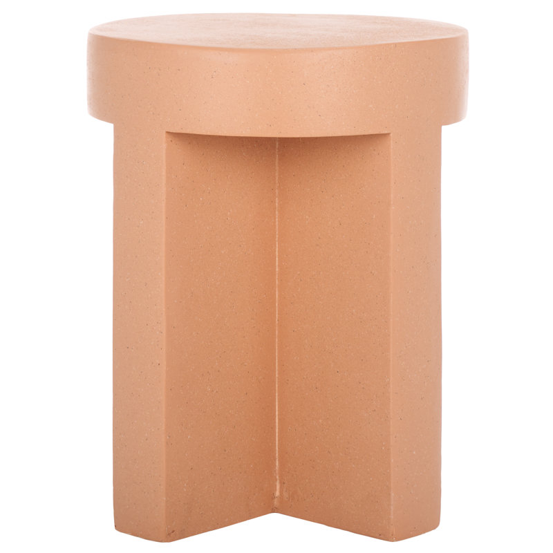 Aldrich Round Accent Table, Terracotta