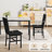 Modern Style 5 Pieces Dining Table Set For 4, Faux Marble Dining Room Table Set With Velvet Upholstered Dining Chairs, MDF Table Top And Metal Frame Dinette Set For Small Space-1014716259