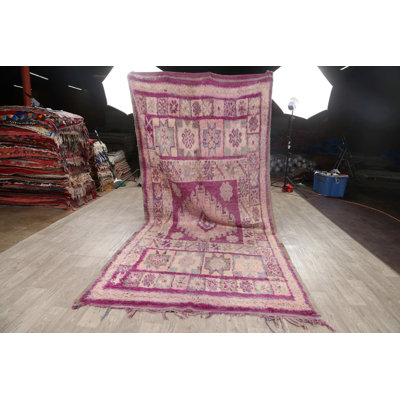 One-of-a-Kind 6'1" X 12'4" 1940s Runner Wool Area Rug in