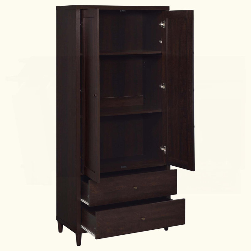 Armoire d'appoint haute 2 tiroirs avec 2 portes