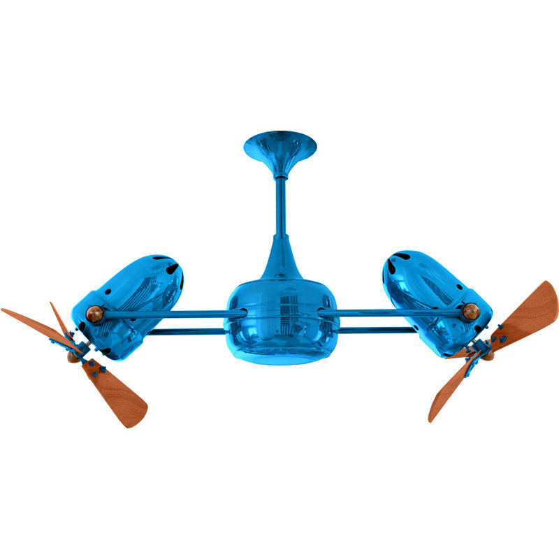 36" Duplo-Dinamico 3 Blade Ceiling Fan, Agua Marinha