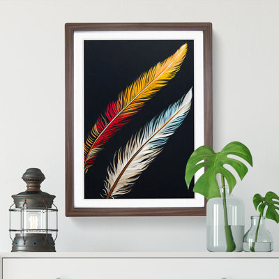 Pair Of Feathers - Single Picture Frame Print