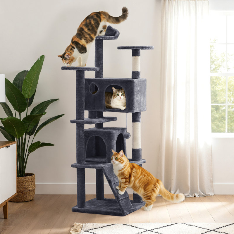 Tour pour arbre à chat 70 po Suzette, Gris foncé