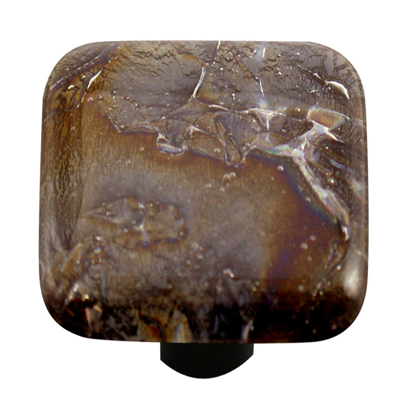 Poignée carrée métallique L 1,5 po, Noir / aluminium