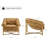 Rod 33''W Full Grain Leather Accent Armchair Leisure Lounge Chair  with Ash Wood Base-765625487-773508832