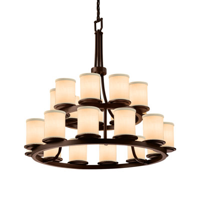 Lustre en roue de chariot à 21 lumières de style bougie SAV