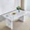 Table de salle à manger luxueuse en panneau de fibres à densité moyenne de 63 po x 35,4 po x 30 po - un choix de luxe subtil pour votre maison. Créez votre espace de luxe exclusif et discret.