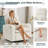 Reiby 36" Modern Upholstered Corduroy Swivel and Rocker Glider Recliner with Wider Armrest and Double Pocket, 360" Swivel Nursery Glider Recliner-112014142