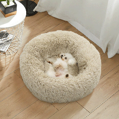Lit pour chien Donut, lit douillet, douillet, chaud, moelleux, rond et moelleux pour animal de compagnie, lavable à la machine