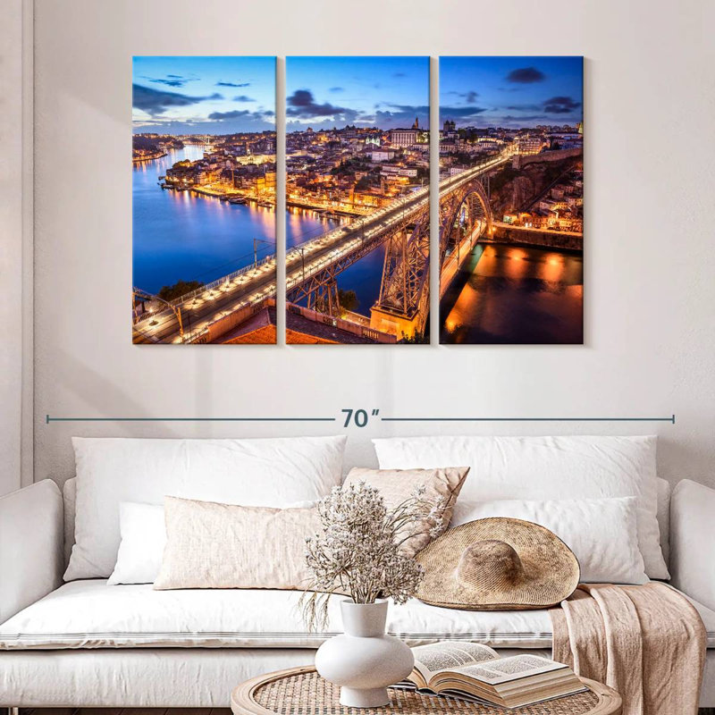 Nicci Illuminated Dom Luis I Bridge, 32" H x 50" W