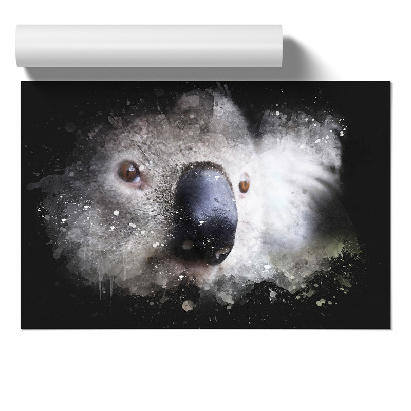 Koala Bear Paint Splash - Frameless Print, 42cm H x 59cm W x 0.1cm D