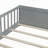 Twin size Floor Platform Bed with Built-in Book Rack-616654031