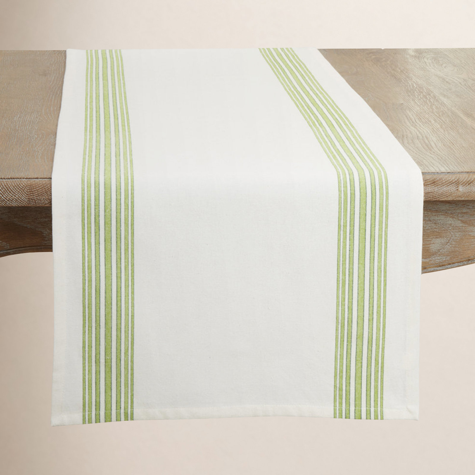Wilber 72" Cotton Table Runner, Lime