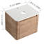 Meuble-lavabo mural 24 po, 1 porte à fermeture en douceur, charnières en acier inoxydable, 45 po à bord incliné, conception peu encombrante pour armoire d'organisation, poignées latérales, bords arrondis, contreplaqué humide-1359846652