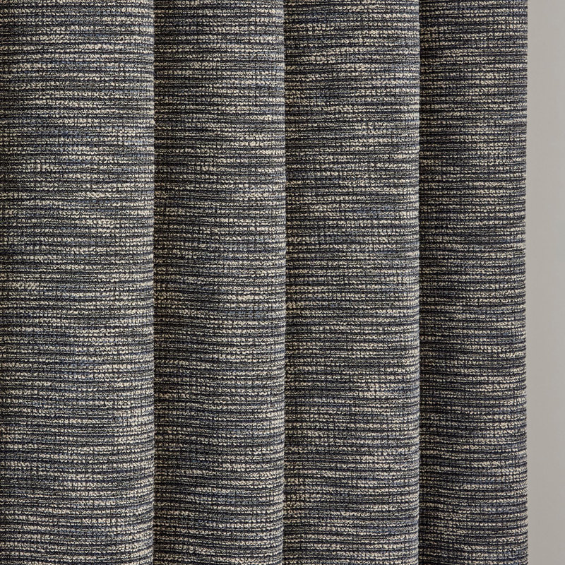 Semi Sheer Curtain Pair, Blue, 117cm Width x 137cm Drop