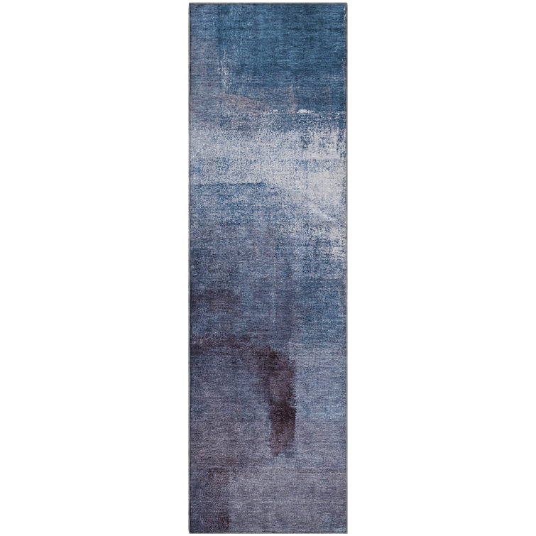 Premium Machine Washable Prisco Navy Rug