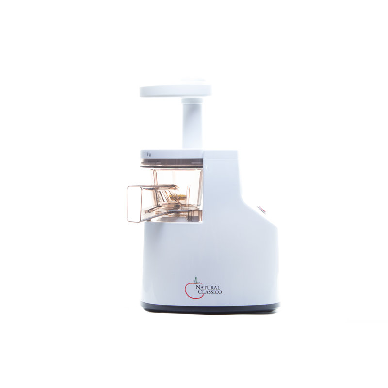 White Electric Slow Masticating Juicer with Reverse Function