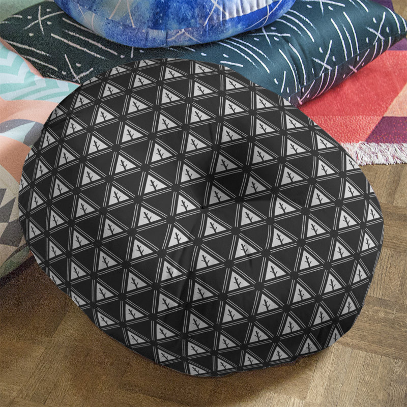 Coussin Theo Nath, 26 po x 26 po, Noir