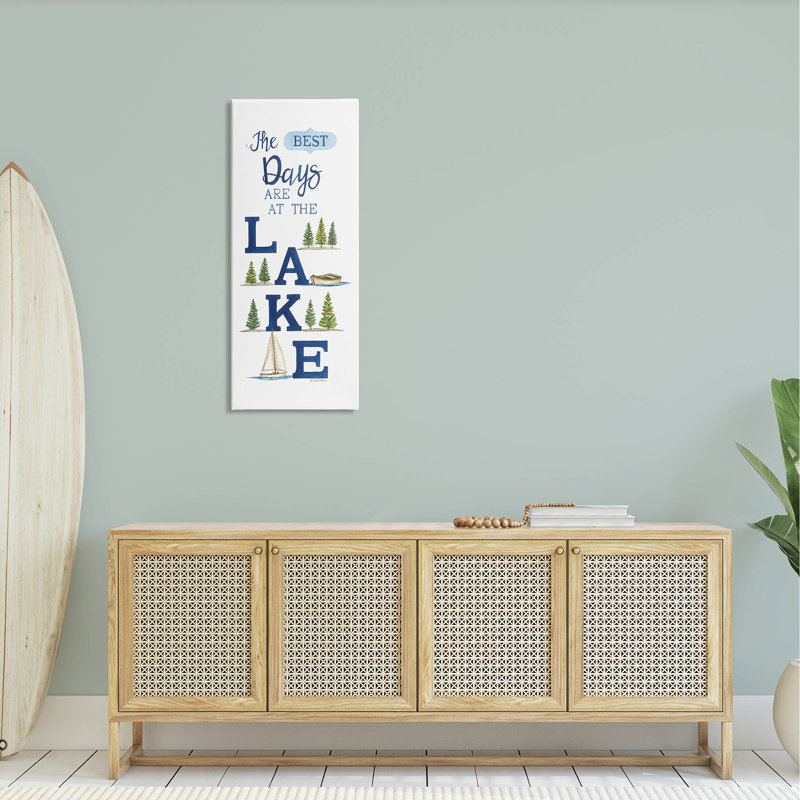 «Best Days At The Lake», estampe numérique par Deb Strain, H 40 po x l 17 po x P 1,5 po, Toile tendue