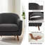 Chaise d'appoint Kaya Modern Upholstery - ensemble de 2-1842641814