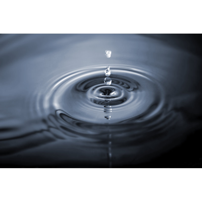 Water Drop Splash - Wrapped Canvas Print, 81cm H x 122cm W x 3.8cm D