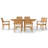 Outdoor 6-person Solid Wood Dining Set With Cushions-133223898