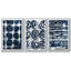 «Indigo Memory I», ensemble de 3 toiles encadrées-317244754-317244765
