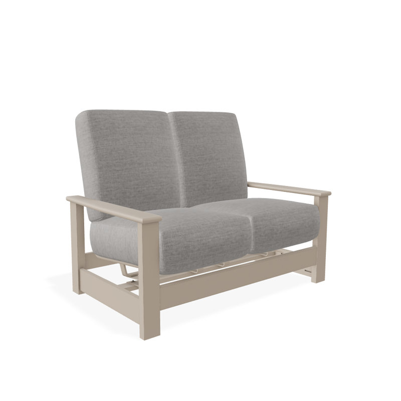 Leeward 56.5'' Wide Loveseat with Cushions, Canvas Granite Sunbrella® Canvas, Desert