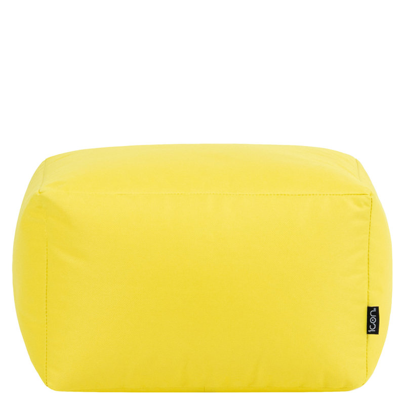  38Cm Round Pouffe Ottoman, Ochre Yellow