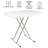 Folding Table - Lightweight Portable Folding Desk - Small Plastic Table for Camping, Playing Cards, and Crafting by Everyday Home (White)
