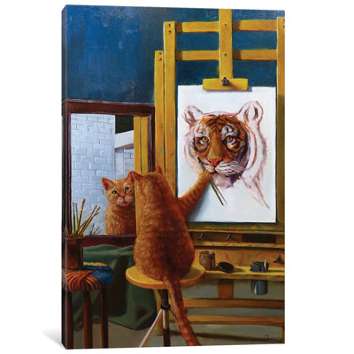 « norman catwell », peinture sur toile tendue