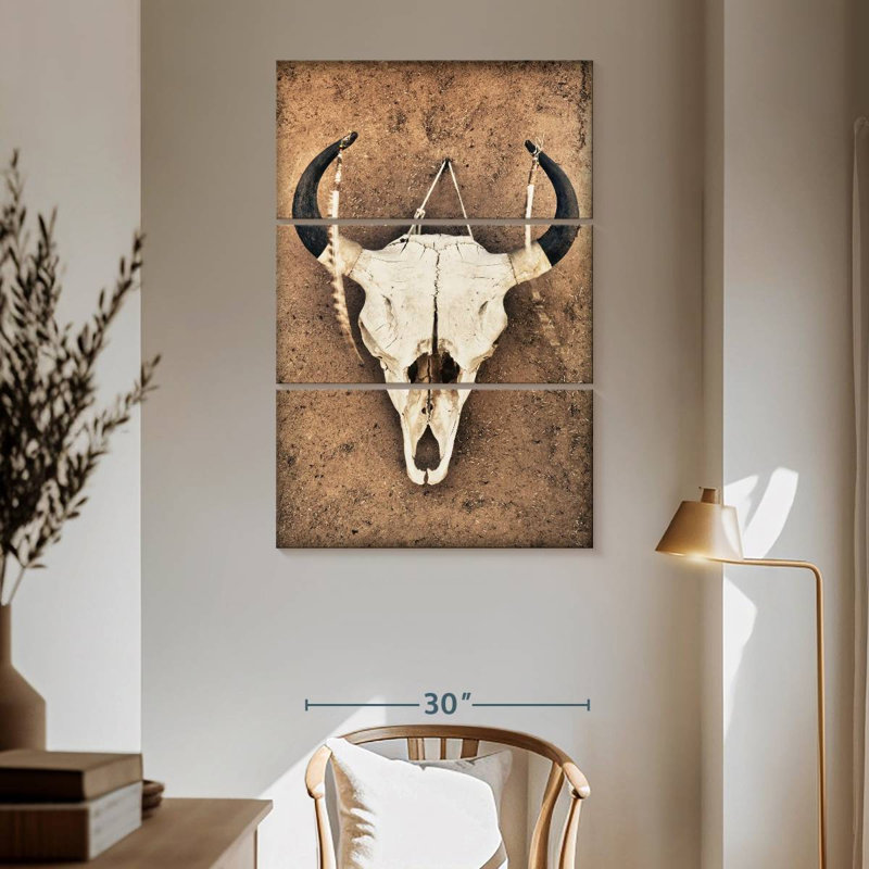 Kerner Cattle Skull, 65" H x 42" W