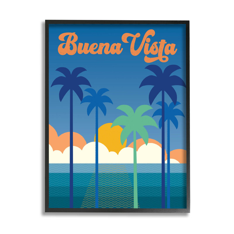 Buena Vista, scène de palmiers tropicaux, estampe numérique par Wild Apple Portfolio, H 30 po x l 24 po x P 1,5 po