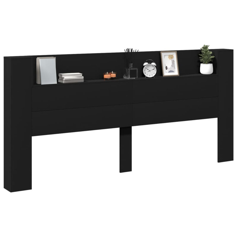 Chezkel Headboard, Extra Large Double - 200 x 220 cm, Black