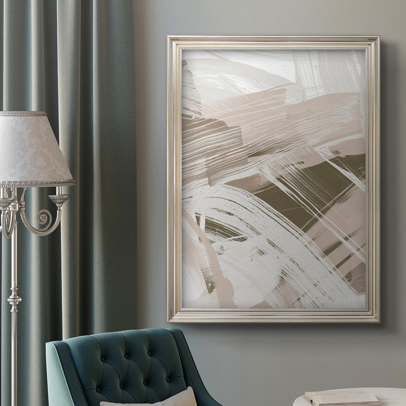 Earthtone Swipe I - reproduction d'art sur toile encadrée, L 21 po x H 25 po