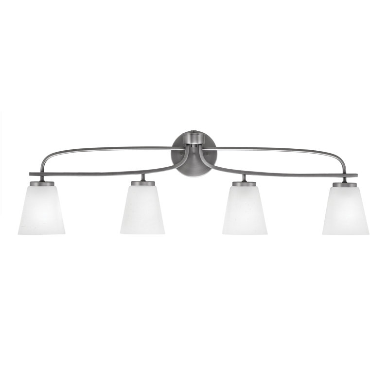 Barre d'éclairage de salle de bain 4 lumières Cavella, Graphite